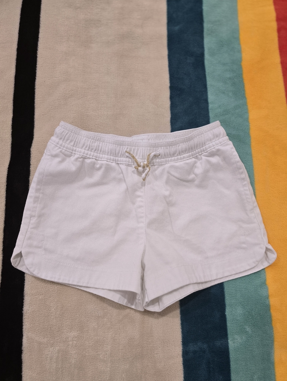 Crewcuts J Crew Girls White Drawstring Cotton Shorts Size 7
